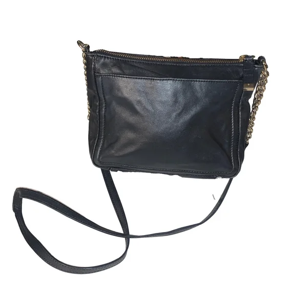 Women's Calvin Klein Black & Animal Print Crossbody Bag Small - Picture 2 of 13